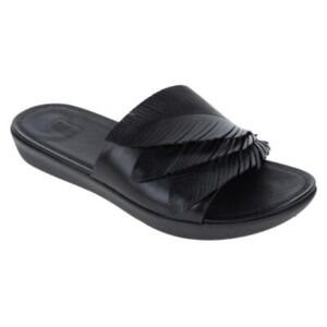 FitFlop Women Slip On Sandals Sola LEATHER Slides Mules Size 5